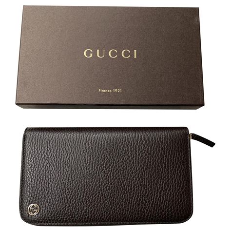 gucci wallet women brown|gucci wallet black leather.